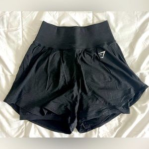 Vital Seamless Gymshark Shorts 2.0 2 in 1 in Black Marl
